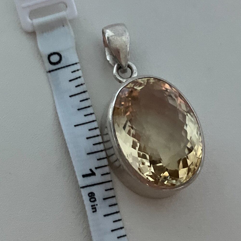 Sterling Silver & Citrine Pendant